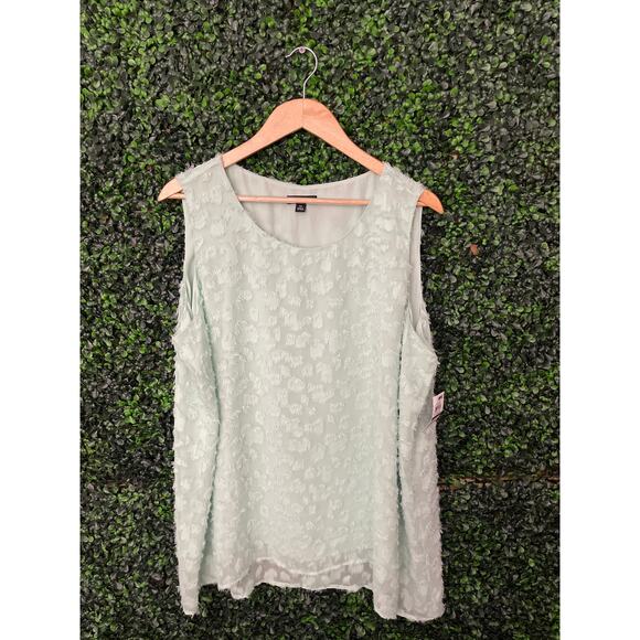 Alfani Tops - NWT Alfani mint color sleeveless blouse women’s size XXL